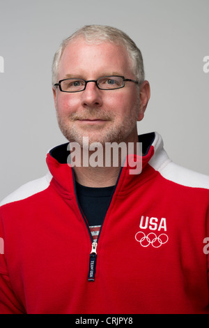 Michael Phelps Swim Trainer Bob Bowman auf das Team USA Media Summit in Dallas, Texas im Vorfeld der Olympischen Spiele 2012 in London. Stockfoto