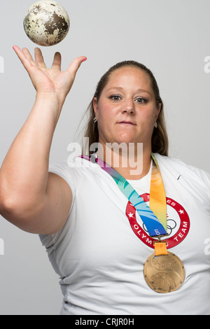 Putter Jillian Camarena-Williams auf das Team USA Media Summit in Dallas, Texas im Vorfeld der Olympischen Spiele 2012 in London gedreht. Stockfoto