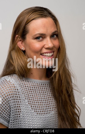 USA-Olympischen Frauen Schwimmerin Natalie Coughlin stellt bei der USOC Media Summit in Dallas, TX vor den Olympischen Spielen in London Stockfoto