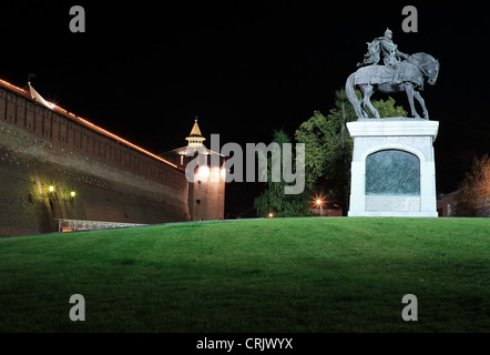 Denkmal für Prinz Dmitry Donskoi, Kolomna Kreml, Russland, Kolomna Stockfoto