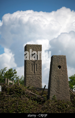 Steinskulpturen am Carsington Wasser, ein Severn Trent Water Reservoir in Derbyshire, England Stockfoto