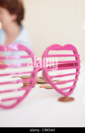 Nahaufnahme von herzförmige Sonnenbrille Stockfoto