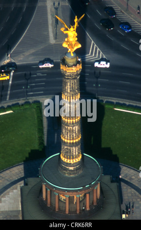 Siegessäule in Berlin, Luftbild Stockfoto