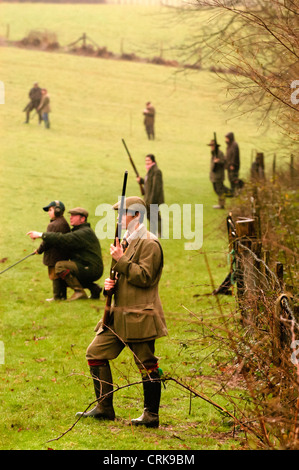 Shhoting Partei in East Sussex Stockfoto