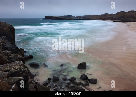 Oldshoremore Strand, Sutherland, Schottland Stockfoto