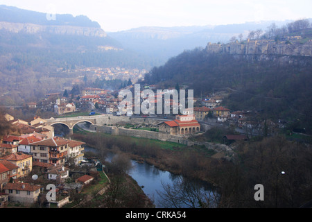 Veliko Tarnovo im Morgenlicht, Bulgarien Stockfoto