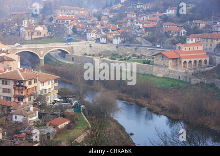 Veliko Tarnovo im Morgenlicht, Bulgarien Stockfoto