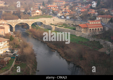 Veliko Tarnovo im Morgenlicht, Bulgarien Stockfoto