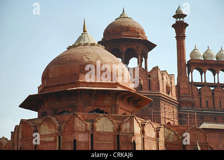 Delhi-Tor (Teilansicht) roten Fort, 17. Jahrhundert Fort, erbaut von Großmogul Shah Jahan Stockfoto