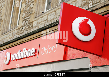 Vodafone Shop anmelden, Oxford, UK. Stockfoto