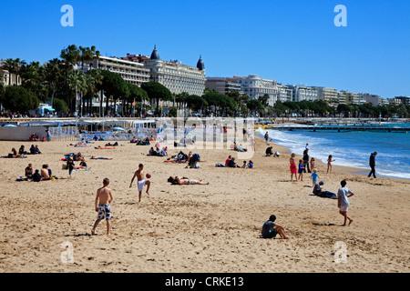 Strand von Cannes, Côte d ' Azur, Frankreich Stockfoto