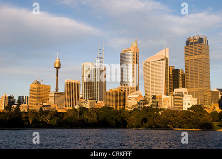 Australien Sydney Skyline der Stadt von Mrs Macquarie Punkt Stockfoto