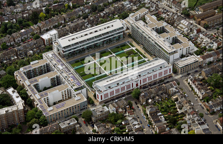 Luftaufnahme des Highbury Square Luxus Appartements Entwicklung, London N5 Stockfoto