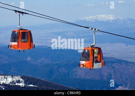 Seilbahnen in Yastrabets Stockfoto