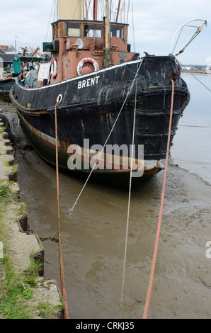 "Brent" alte vertäute Schiff Hythe Kai Maldon Essex England Uk Stockfoto