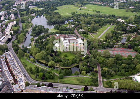 Luftaufnahme des Regents Park, London NW1 Stockfoto