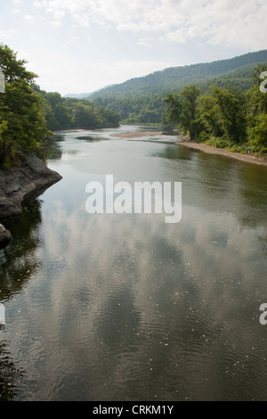 Winooski River bei Jonesville, Vermont, Sommer Stockfoto