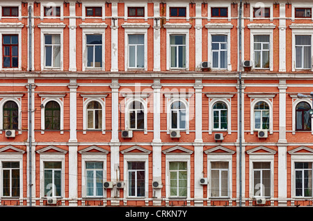 Die Fassade eines Hauses. Die alte Architektur Stockfoto