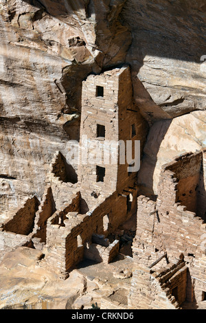 Mesa Verde Nationalpark, Colorado, Square Tower House Ruinen Stockfoto