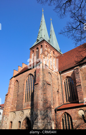 Berlin, Deutschland. Nikolaikirche / St. Nicholas Church - älteste Kirche in Berlin (c1300, 1945 zerstört, wiederaufgebaut 1987) Stockfoto