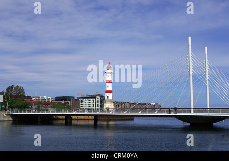 Einfahrt zum inneren Hafen von Malmö, Schweden Stockfoto