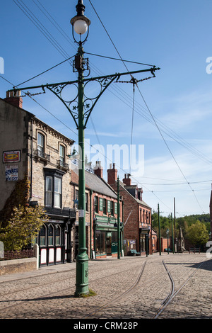 Main Street Beamish Open Air Museum, County Durham Stockfoto