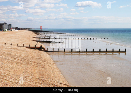 Strand und Meer in Bognor Regis in West Sussex. England Stockfoto