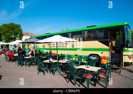 Cafe am Porvoon Kauppatori Hauptmarkt quadratische Porvoo Uusimaa Provinz Finnland Europa Stockfoto