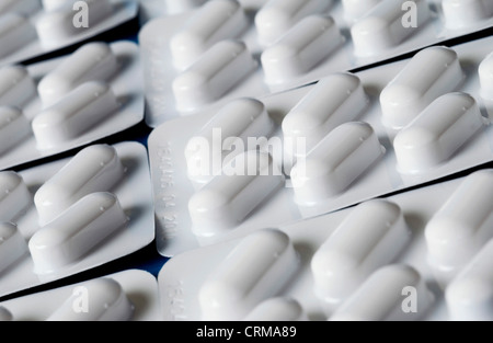 Rückseite des Tablet-Paket. Stockfoto