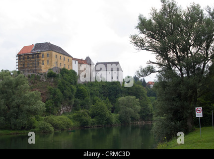 Zrinski Frankopan Familienschloss in Ozalj, am Fluss Kupa, kontinentalen Kroatien, Europa Stockfoto