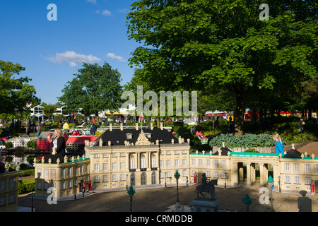 Europäischen Palast gemacht von Miniland, Lego, Legoland, Billund, Dänemark Stockfoto