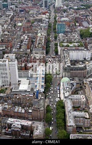 Luftaufnahme der Marylebone Road, London NW1 Stockfoto