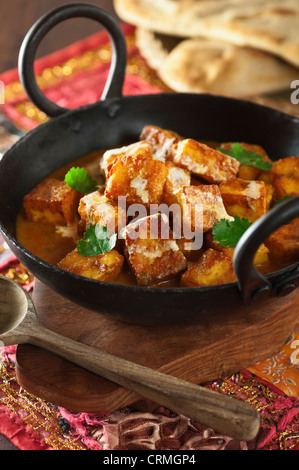 Paneer Tikka Masala Indian Tandoori Grillkäse vegetarisches Gericht Stockfoto