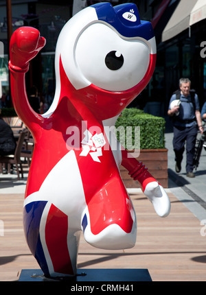 Modell der Wenlock olympische Maskottchen, Stratford, London Stockfoto