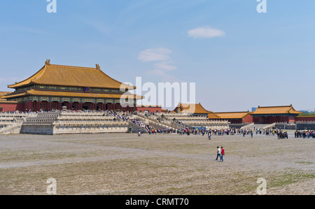 TaiHe Dian (Halle der höchsten Harmonie) der verbotenen Stadt. Beijing. China. Stockfoto
