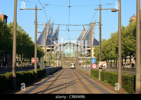 Haupteingang des neuen Gerichtsgebäudes in Antwerpen, Belgien Stockfoto
