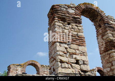 Bulgarien, Nessebar. Ruinen der St. Sophia Church (aka alte Metropolitan oder alte Bistum Kirche). UNESCO. Stockfoto