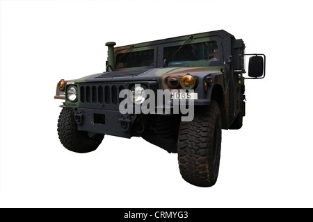 Schneiden Sie aus. High Mobility Multipurpose Wheeled Vehicle (HMMWV oder Humvee). Ein US-Militär 4WD Fahrzeug erstellt von AM General. Stockfoto