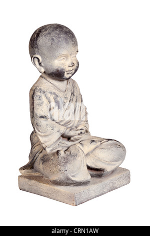 Stein-Statuette eines Kindes Buddha Stockfoto