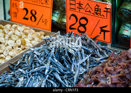 Orientalische Medizin Kräuterladen in Chinatown Hong Kong Südostasien, Stockfoto