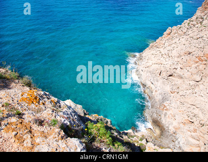 Balearen-Mittelmeer hohe Meerblick von Barbaria Formentera island Stockfoto