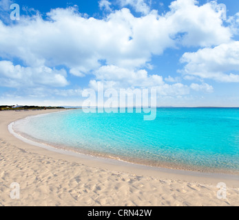 Strand Llevant Formentera Playa Tanga genannt Stockfoto