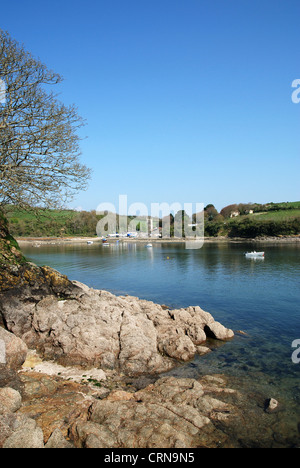 Flushing Bucht am Gillan Creek am Manacan in Cornwall, Großbritannien Stockfoto