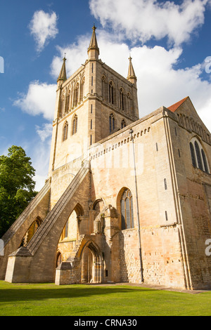 Pershore Abbey war eines der größten Klöster in Großbritannien Stockfoto