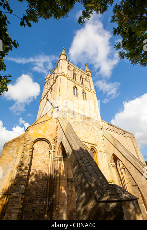 Pershore Abbey war eines der größten Klöster in Großbritannien Stockfoto