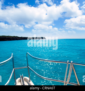 Cala Saona Strand auf Formentera Balearic Inseln mit türkisblauem Wasser Stockfoto