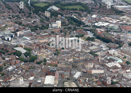 Luftaufnahme des Derby Stadtzentrum Stockfoto