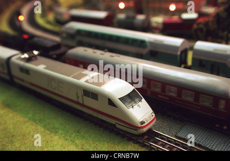 Züge der Deutschen Bahn im Modell Stockfoto