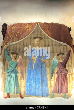 Europa Italien Toskana Pronvine von Arezzo Monterchi Piero della Francesca Madonna del Parto fresco Stockfoto