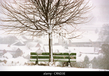 Winterlandschaft im südlichen Niedersachsen Stockfoto